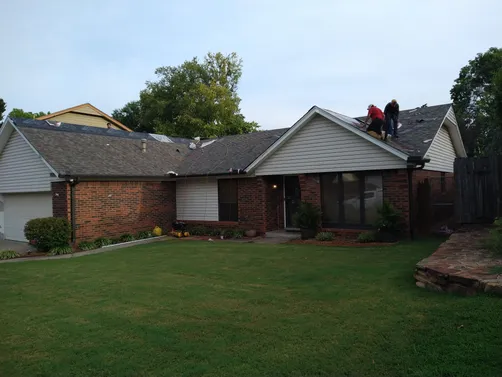 Storm damage roof replacement